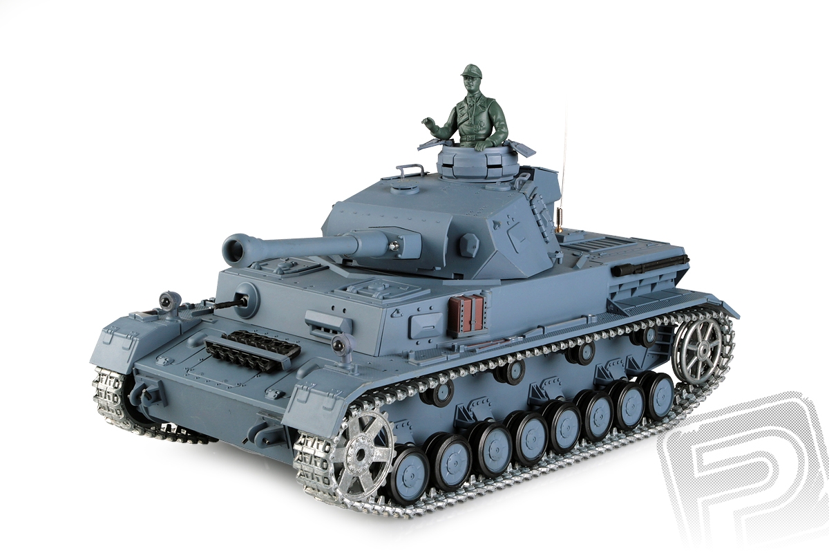 RC tank 1:16 PanzerKampfwagen IV Ausf. F2 kouř. a zvuk. efekty + kov.tunning