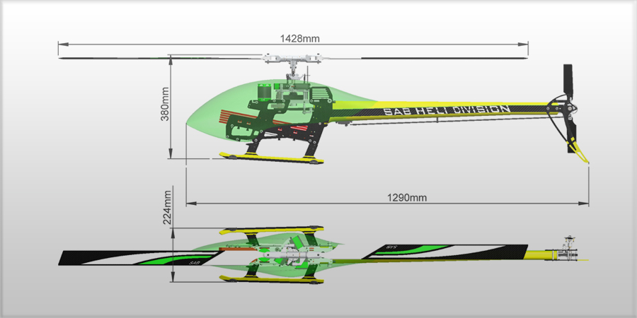 Sab Goblin 630 Flybarless Electric Helicopter Kit [SG630]