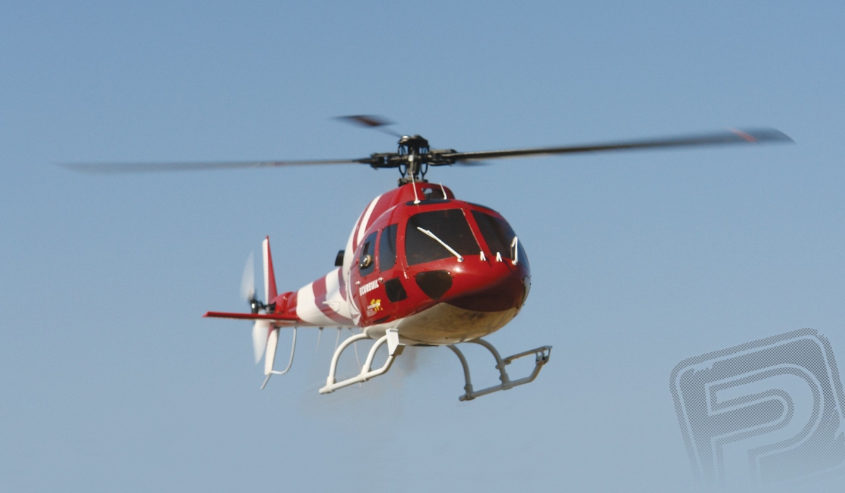 AS355N ECUREUIL vč. mechaniky Titan 50 - červený 