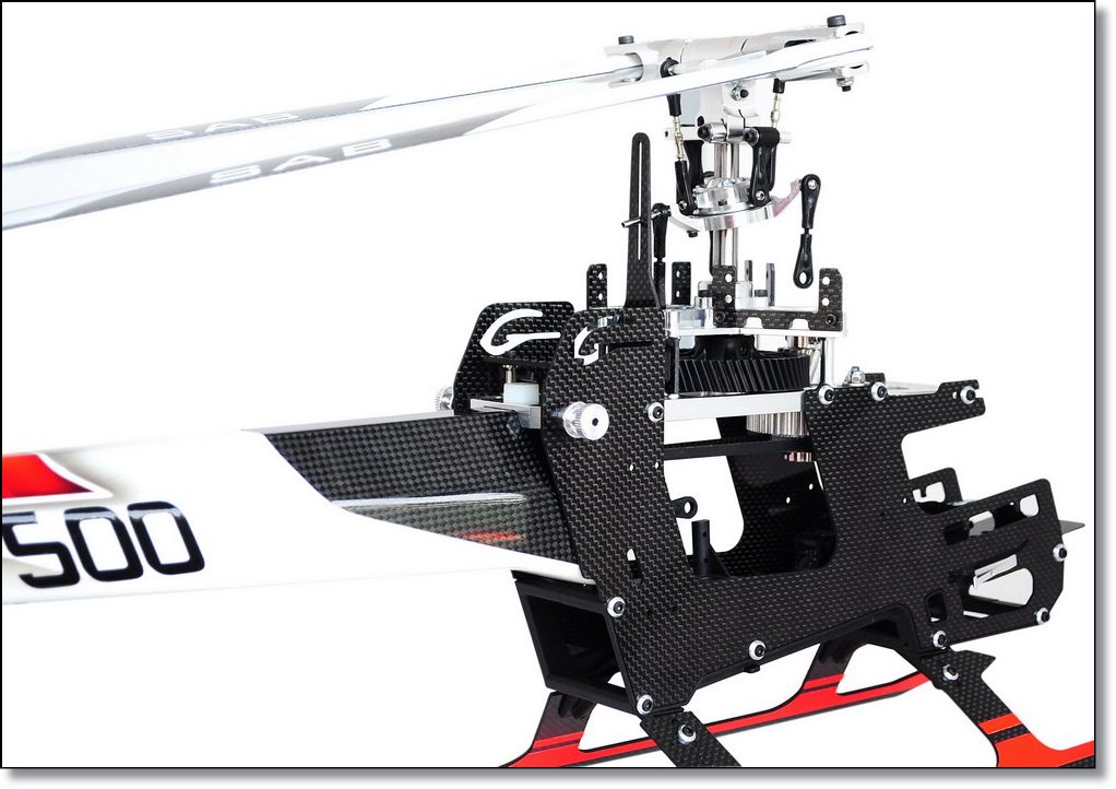 Sab Goblin 500 Flybarless Electric Helicopter červeno bíly Kit [SG500]