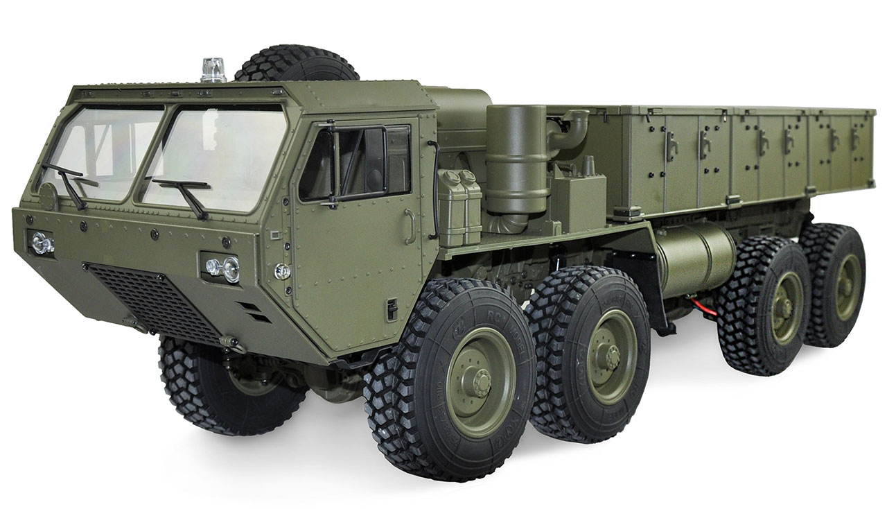 Americký vojenský nákladní vůz 8x8 1:12 se zelenou nákladní plochou