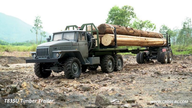 Přívěs na přepravu dřeva CROSS-RC T835U pro UC6