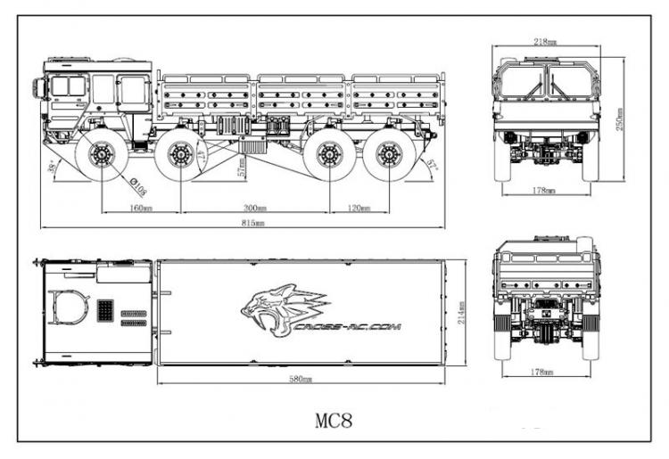 CROSS-RC Truck Kit MAN  MC8-C 8x8