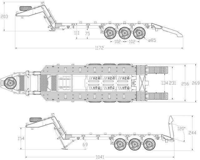 Trailer HG-P806 pro tažné vozidlo S802 vyrobené z kovu
