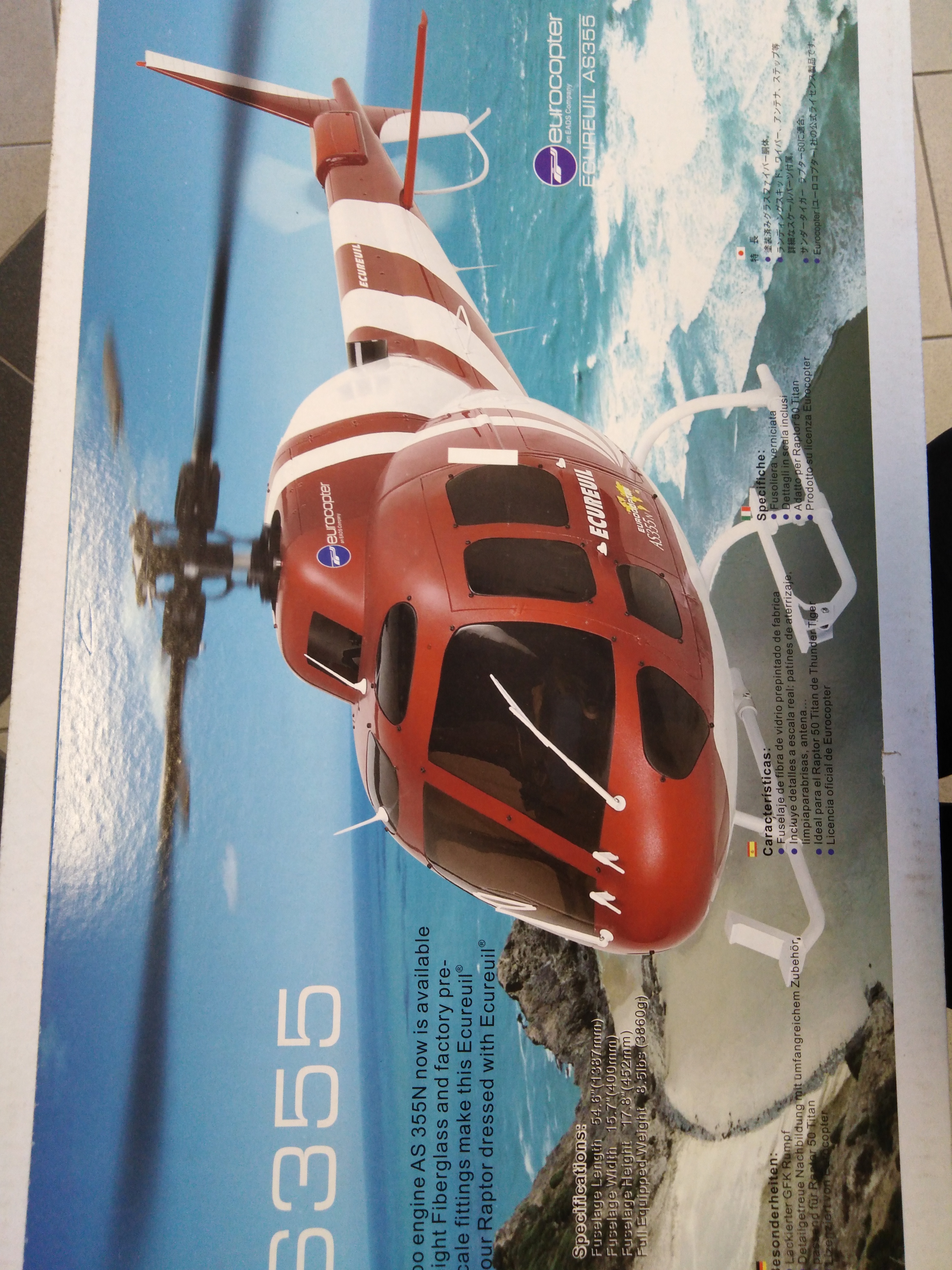 Stavebnice TT RC vrtulníku Ecureil AS355