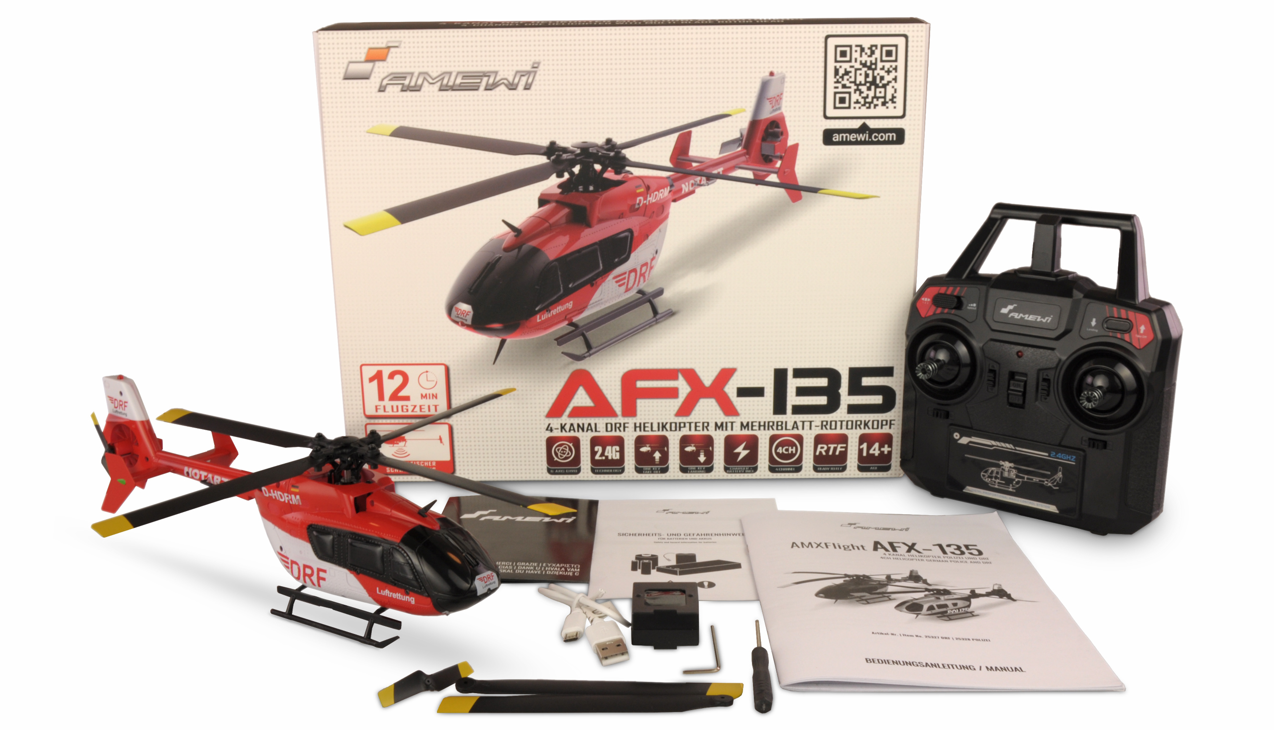 AFX-135 DRF 4-KANAL vrtulník 6G RTF