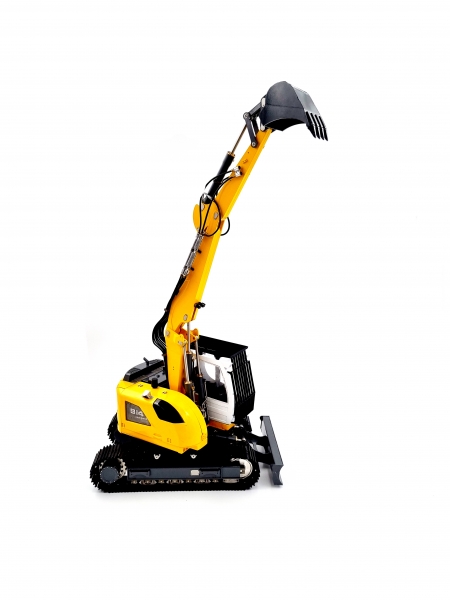 Hydraulické rypadlo 914 s krátkým ramenem s nastavitelným výložníkem + radlicí pluhu 1:14