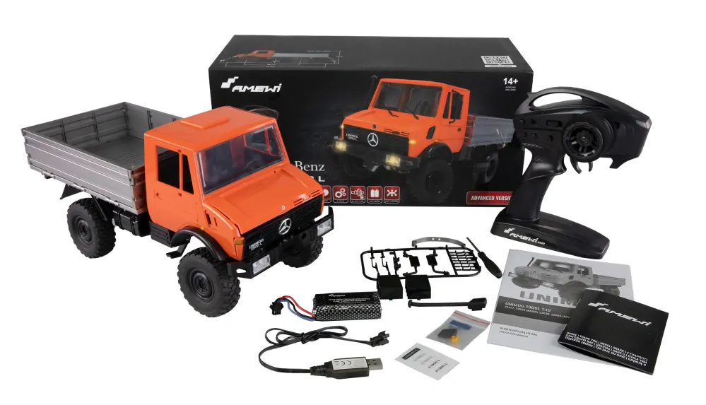 MERCEDES-BENZ UNIMOG ADVANCED 4WD 1:12 RTR ORANŽOVÁ