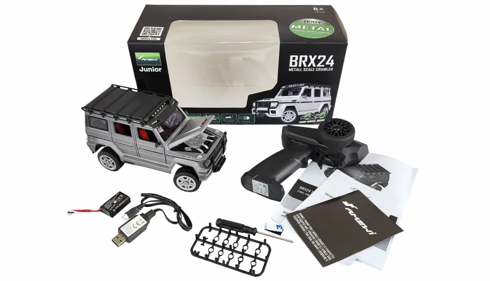 RC auto BRX24 Metal Scale Crawler 4WD, šedá