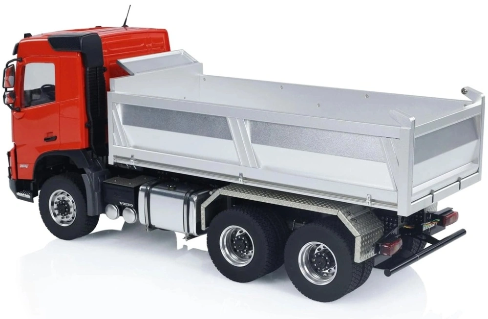 Volvo FMX nákladní sklápěč hydraulický (červený) 6x6 v měřítku 1:14 RTR