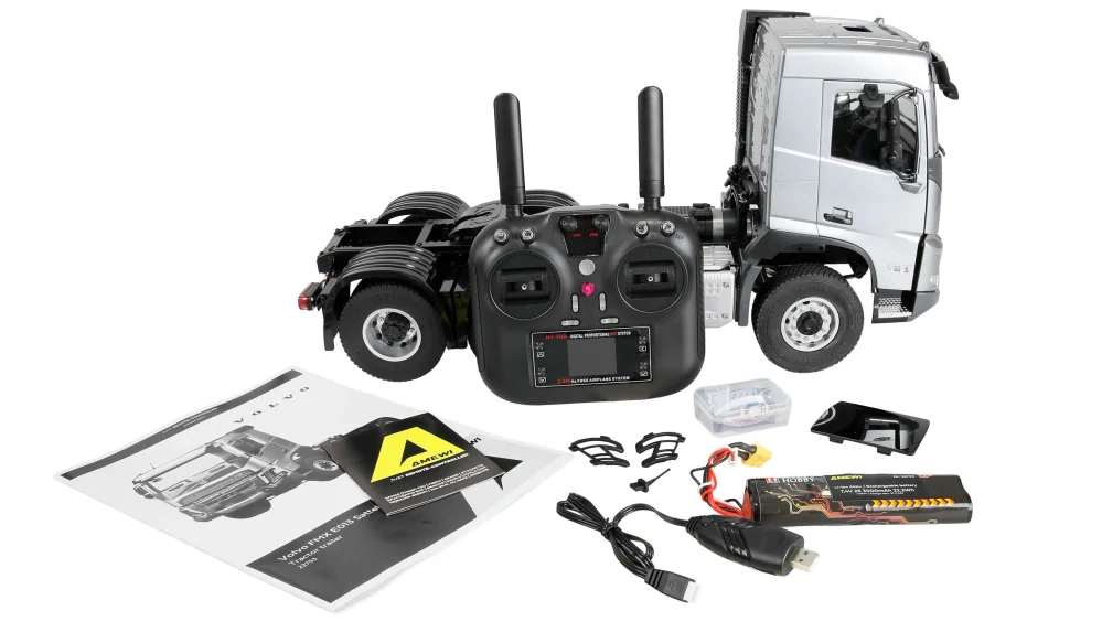 Volvo FMX tahač 6x4 1:14 RTR stříbrná