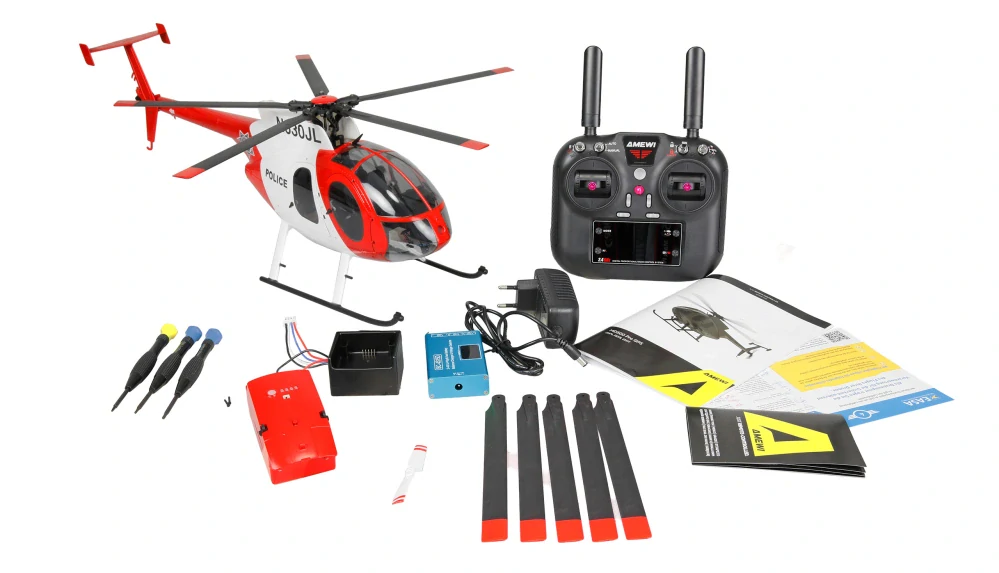 MD500 Pro GPS vrtulník policejní 9kanálový 3D/6G RTF