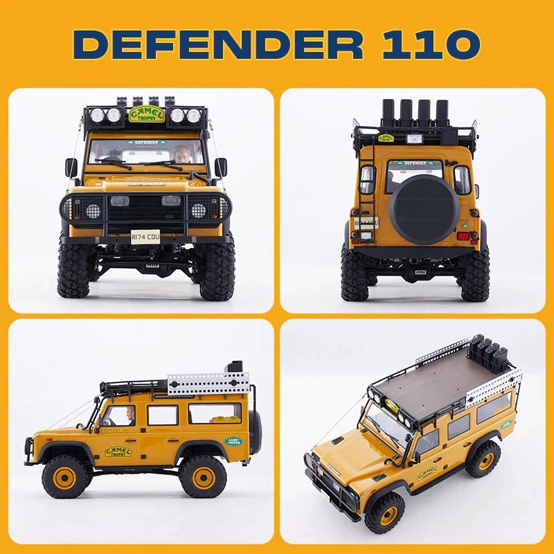 Land Rover Defender 110 FCX10 Scaler ARTR (RS) v měřítku 1/10 - žlutá