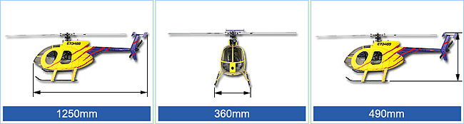 ALIGN - maketový trup Hughes 500E - T-REX 600 