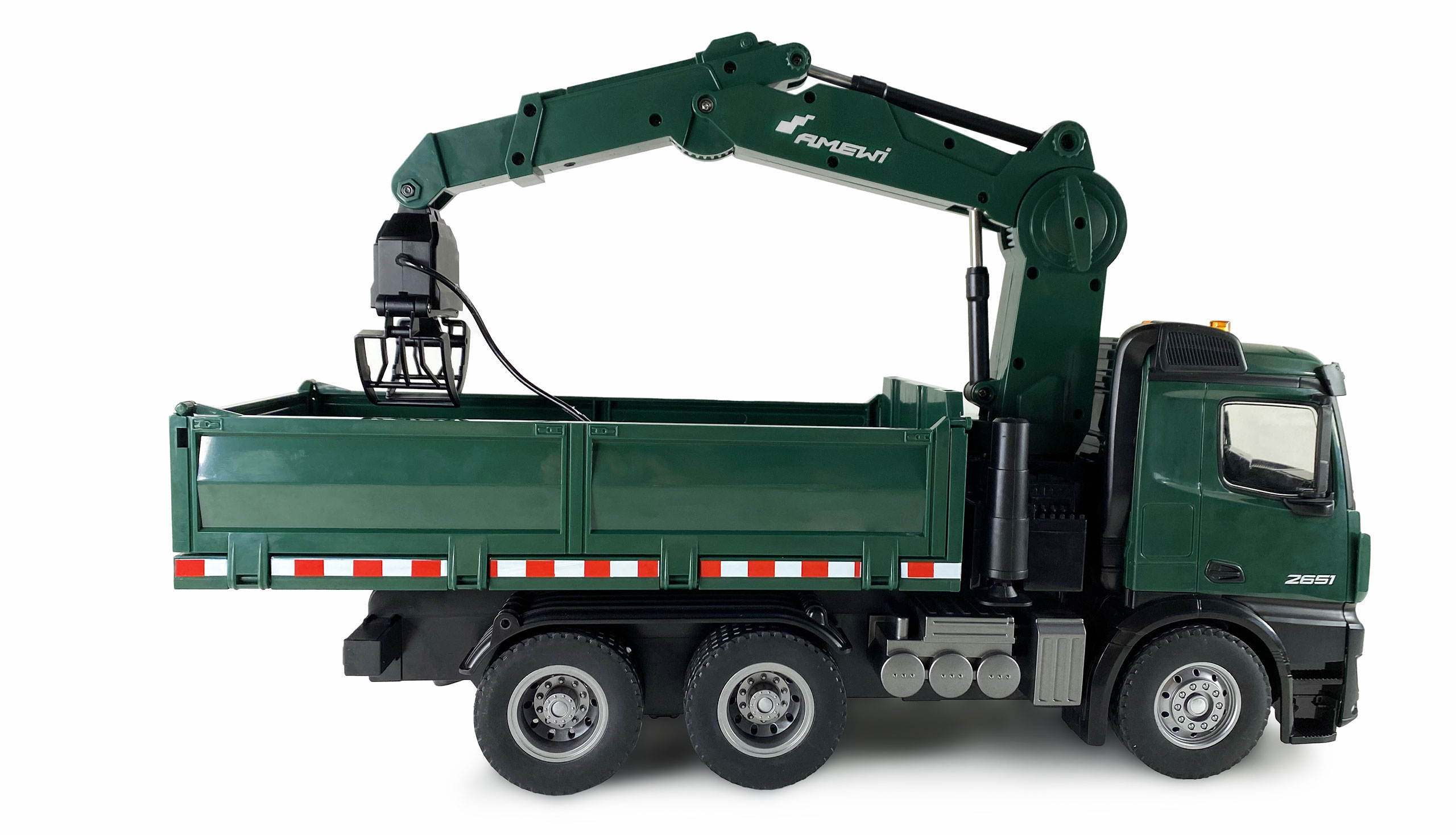 LICENCOVANÝ AUTOJEŘÁB MERCEDES-BENZ AROCS SE SKLÁPĚČKOU RTR ZELENÁ