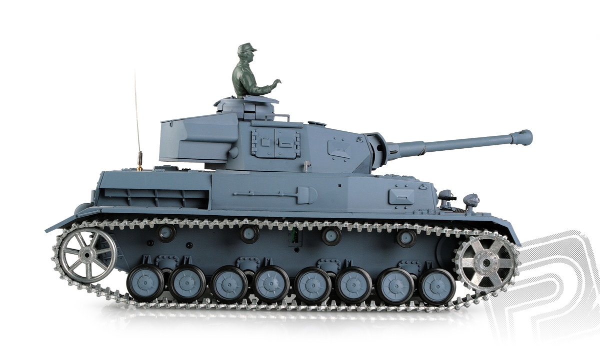 RC tank 1:16 PanzerKampfwagen IV Ausf. F2 kouř. a zvuk. efekty + kov.tunning