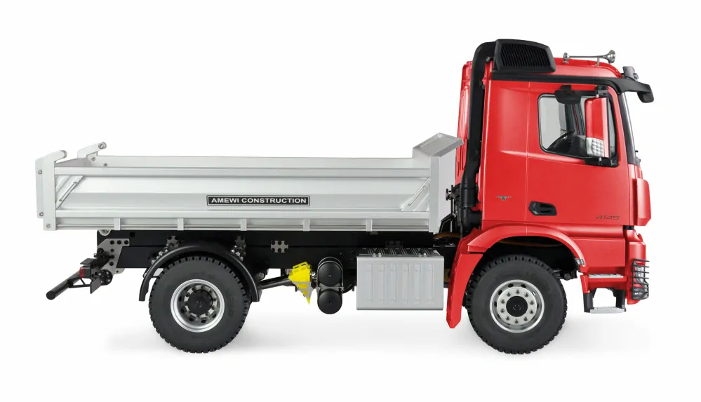 MERCEDES-BENZ AROCS HYDRAULICKÝ SKLÁPĚČ PRO 4X4 1:14 RTR ČERVENÝ