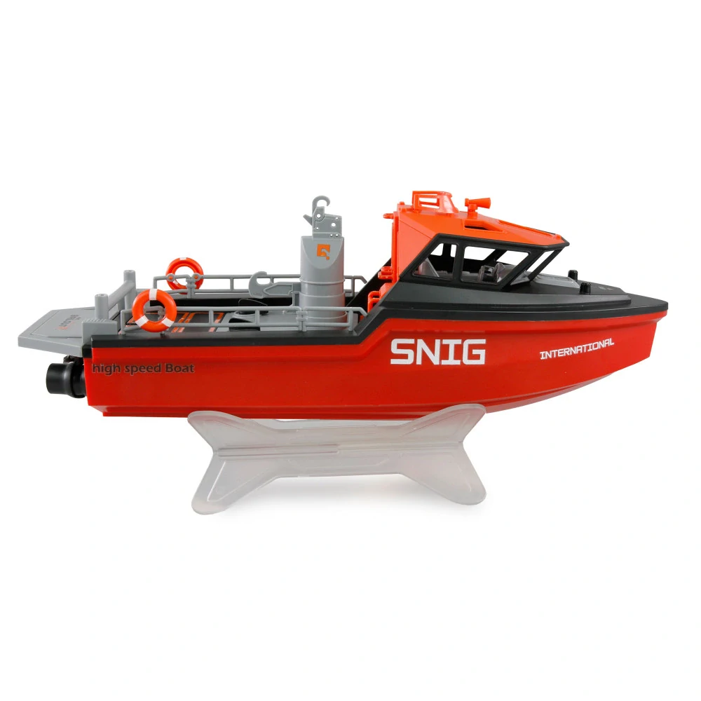 RC bezkomutátorový záchranný člun Snig 32 cm RTR černočervený