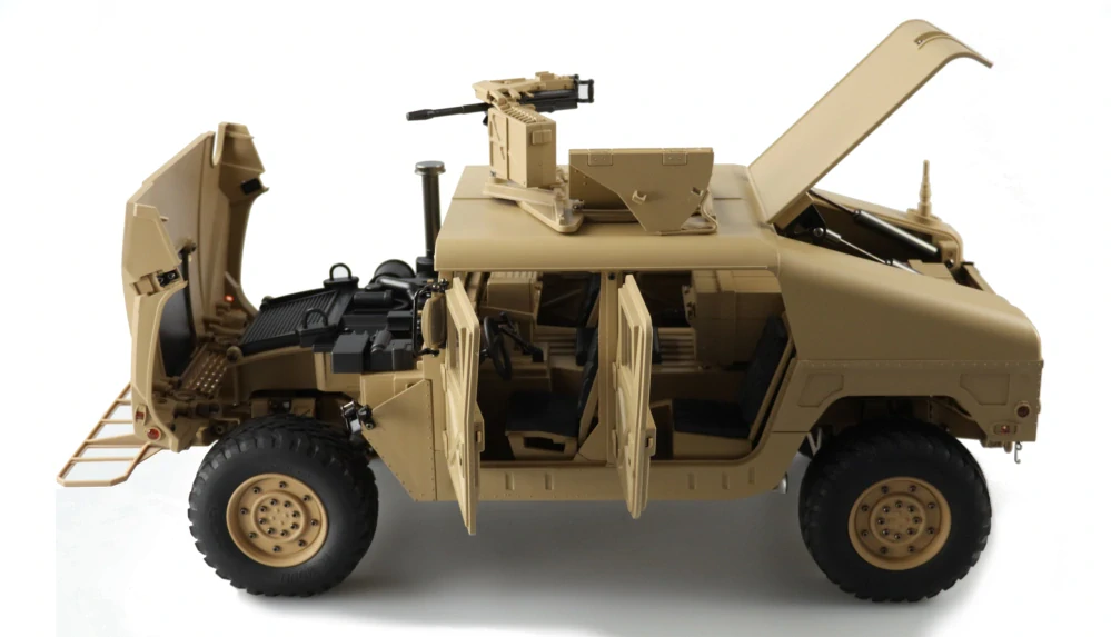 Americký vojenský nákladní vůz 4x4 1:10 RTR pískový