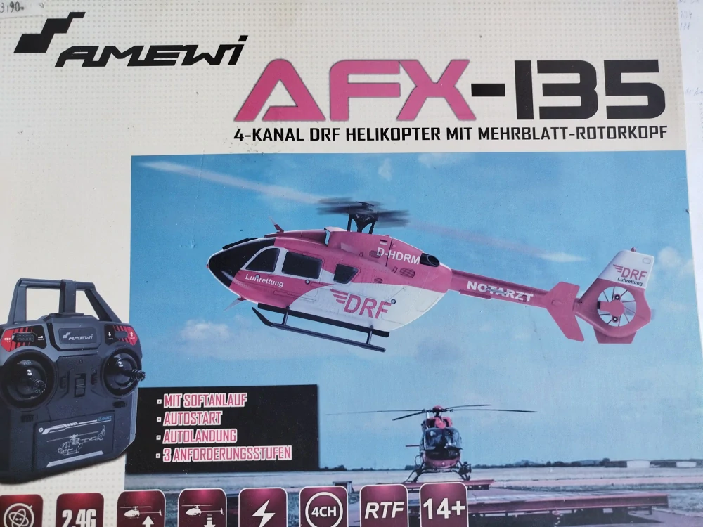 Vrtulník AFX-135 DRF, 4kanálový, 6G, RTF
