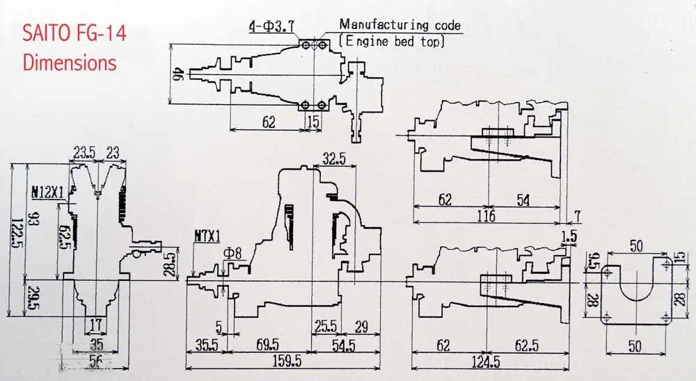 Saito FG-14C  benzínový motor 4 taktní