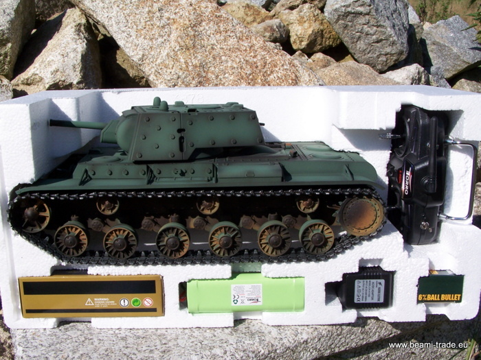 Tank KV 1 - airsoft, airbrush, kov díly, HL-Torro 2,4 GHz RC tank 1:16