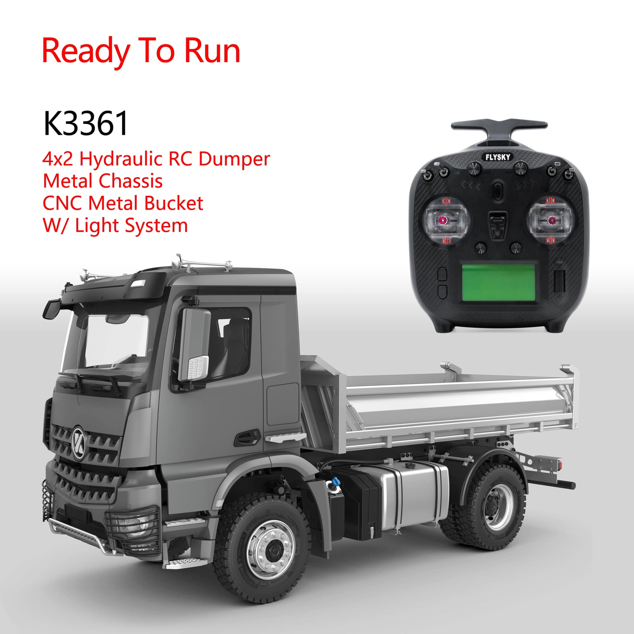 Huina Hydraulický RC  kovový sklápěč 1:14