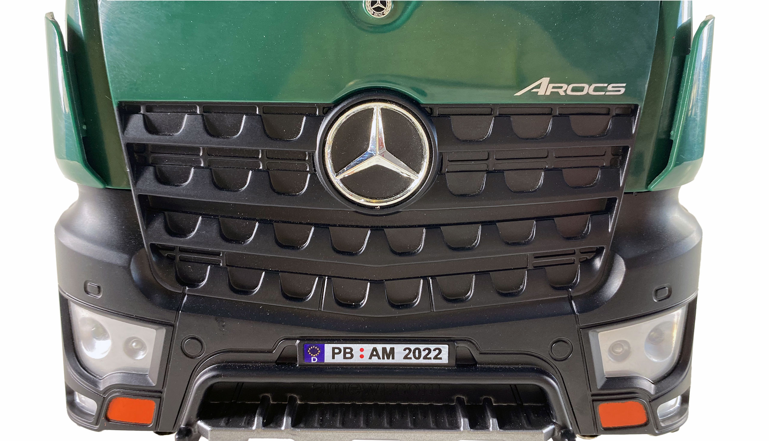 LICENCOVANÝ AUTOJEŘÁB MERCEDES-BENZ AROCS SE SKLÁPĚČKOU RTR ZELENÁ