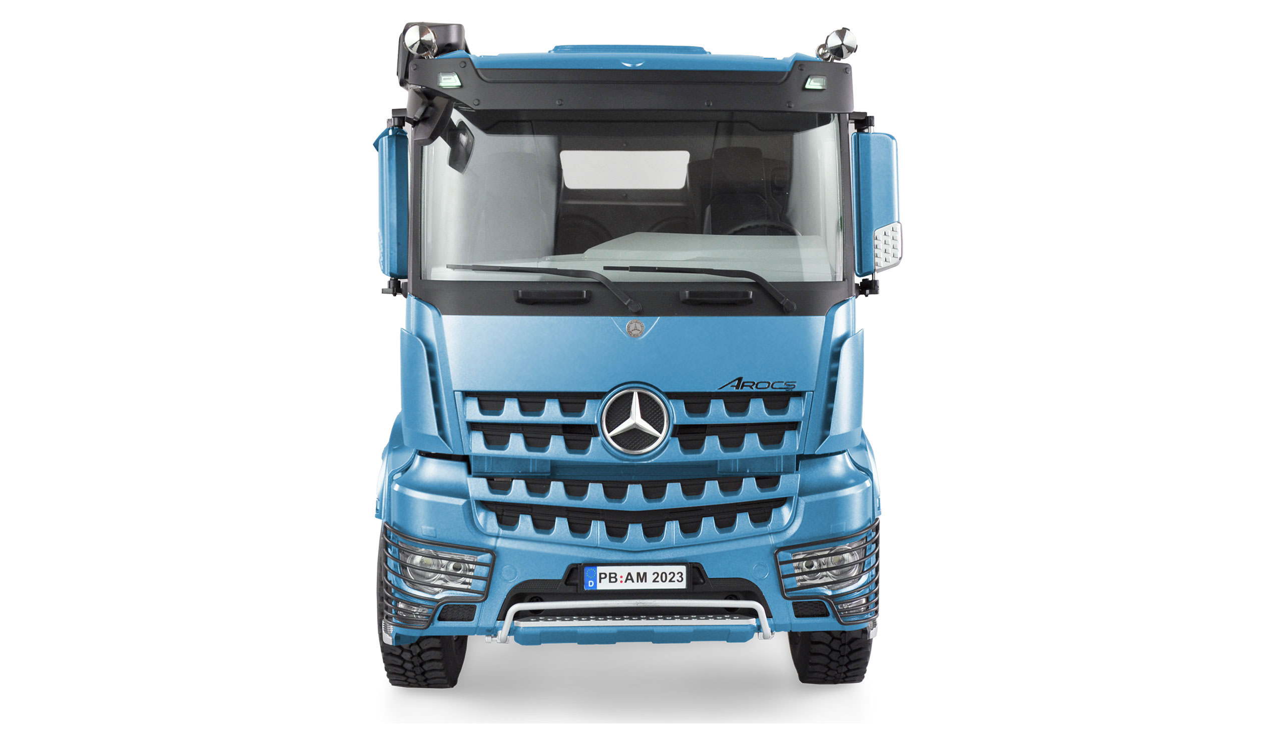 MERCEDES-BENZ AROCS HYDRAULICKÝ SKLÁPĚČ BASIC 4X2 1:14 RTR SVĚTLE MODRÝ