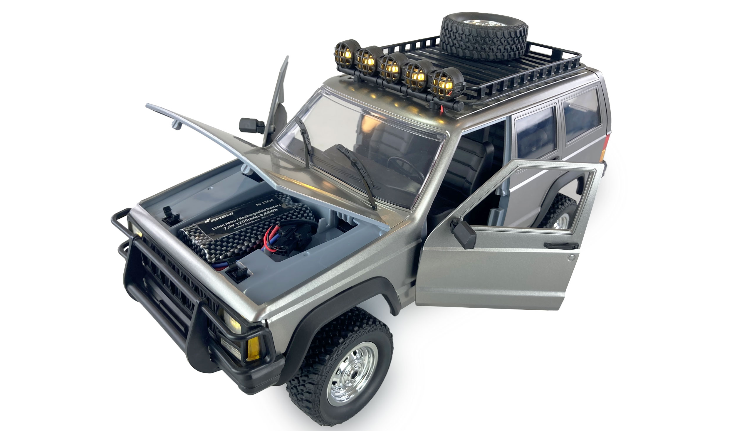 RC terénní vůz JC-X12 1:12 stříbrný