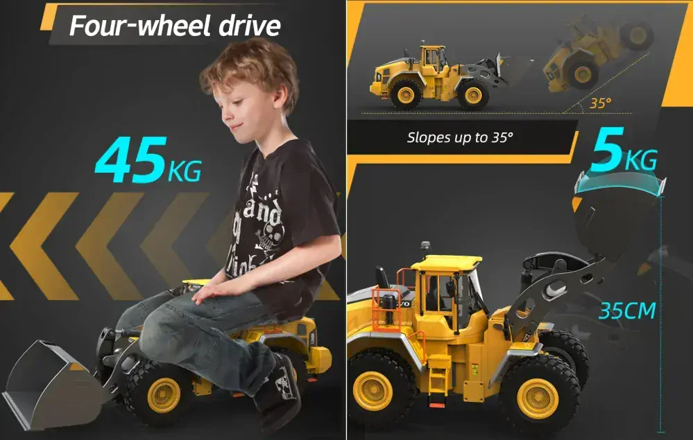 RC Volvo L260H Rc kolový nakladač kovový 1:16