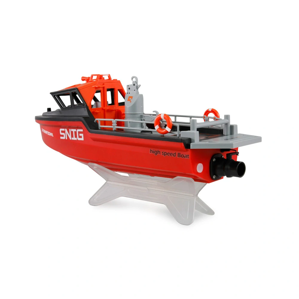 RC bezkomutátorový záchranný člun Snig 32 cm RTR černočervený