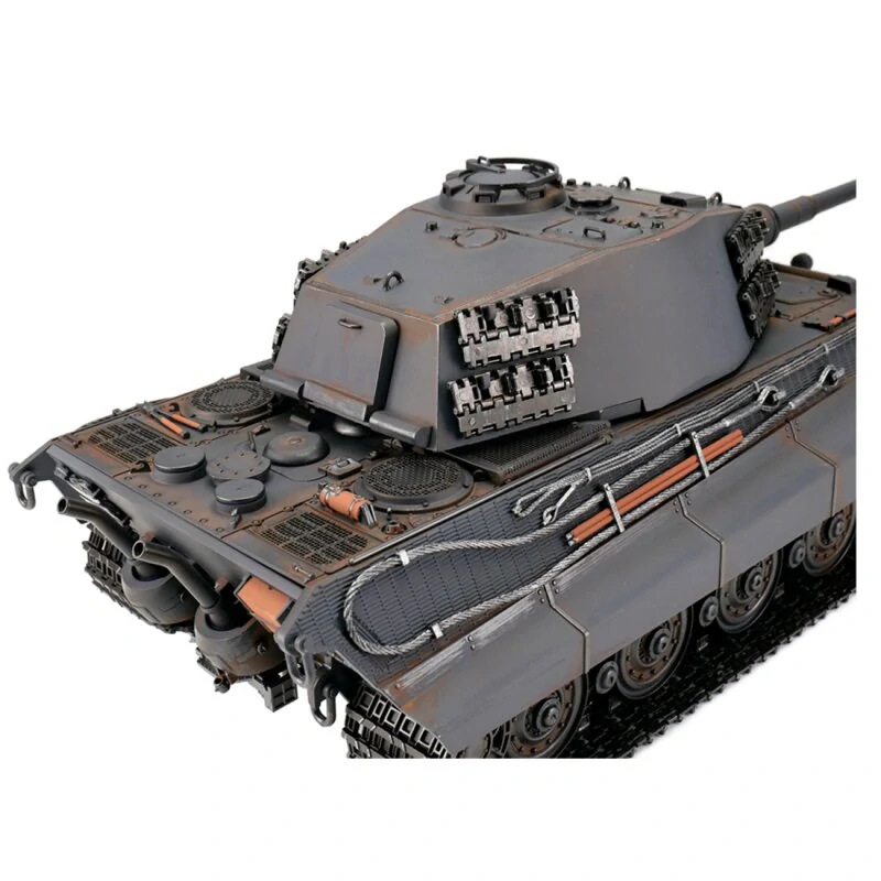 RC King Tiger šedý BB kouř 1/16