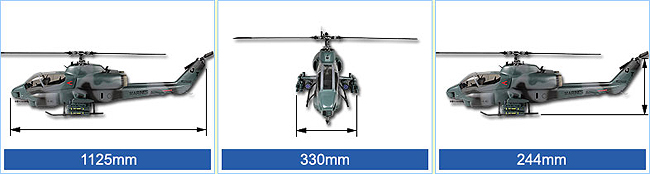 T-REX 500 maketový trup AH-1 500