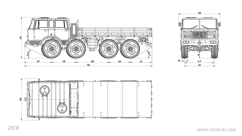 CROSS RC Truck Kit DC8 Tatra 813 8x8