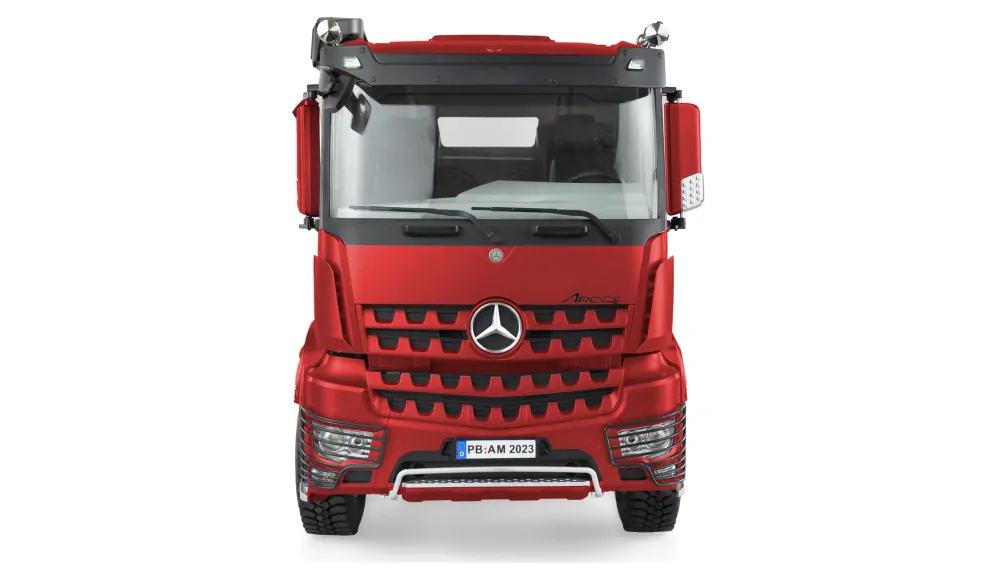MERCEDES-BENZ AROCS HYDRAULICKÝ SKLÁPĚČ PRO 4X4 1:14 RTR ČERVENÝ