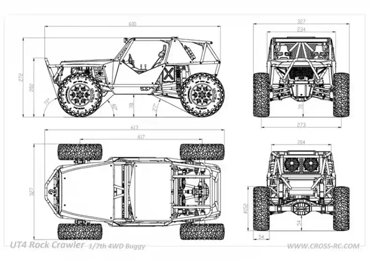 CROSS-RC Buggy UT4 4WD 1:7 stavebnice