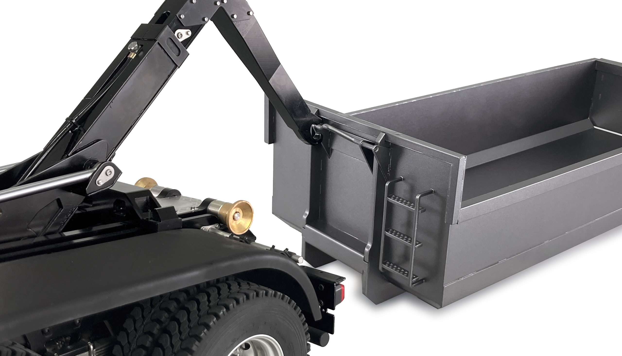 HYDRAULICKÝ SKLÁPĚČ KONTEJNER MERCEDES-BENZ AROCS PRO 8X8 1:14 RTR ŠEDÝ