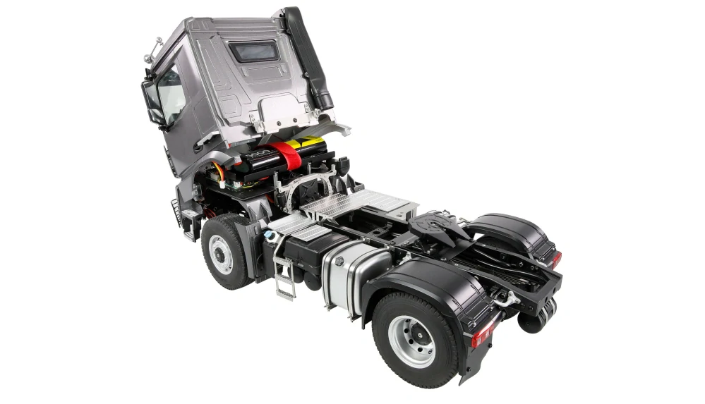 Tahač Mercedes-Benz Arocs s korbou 4x4 1:14 RTR antracit