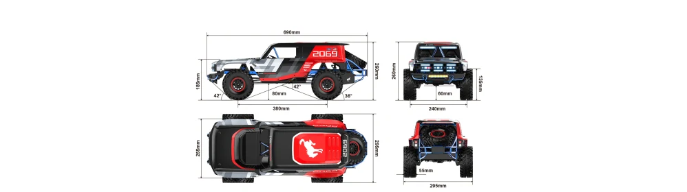 MJX Hyper GO H8P 1/8 Ford Bronco R Crawler ARTR