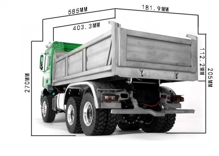 Podvozek Lesu 6x6 s hydraulickou výklopnou korbou