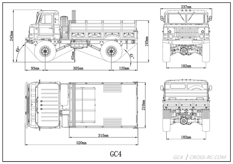 CROSS-RC Truck GC4 4x4 Stavebnice 1:10