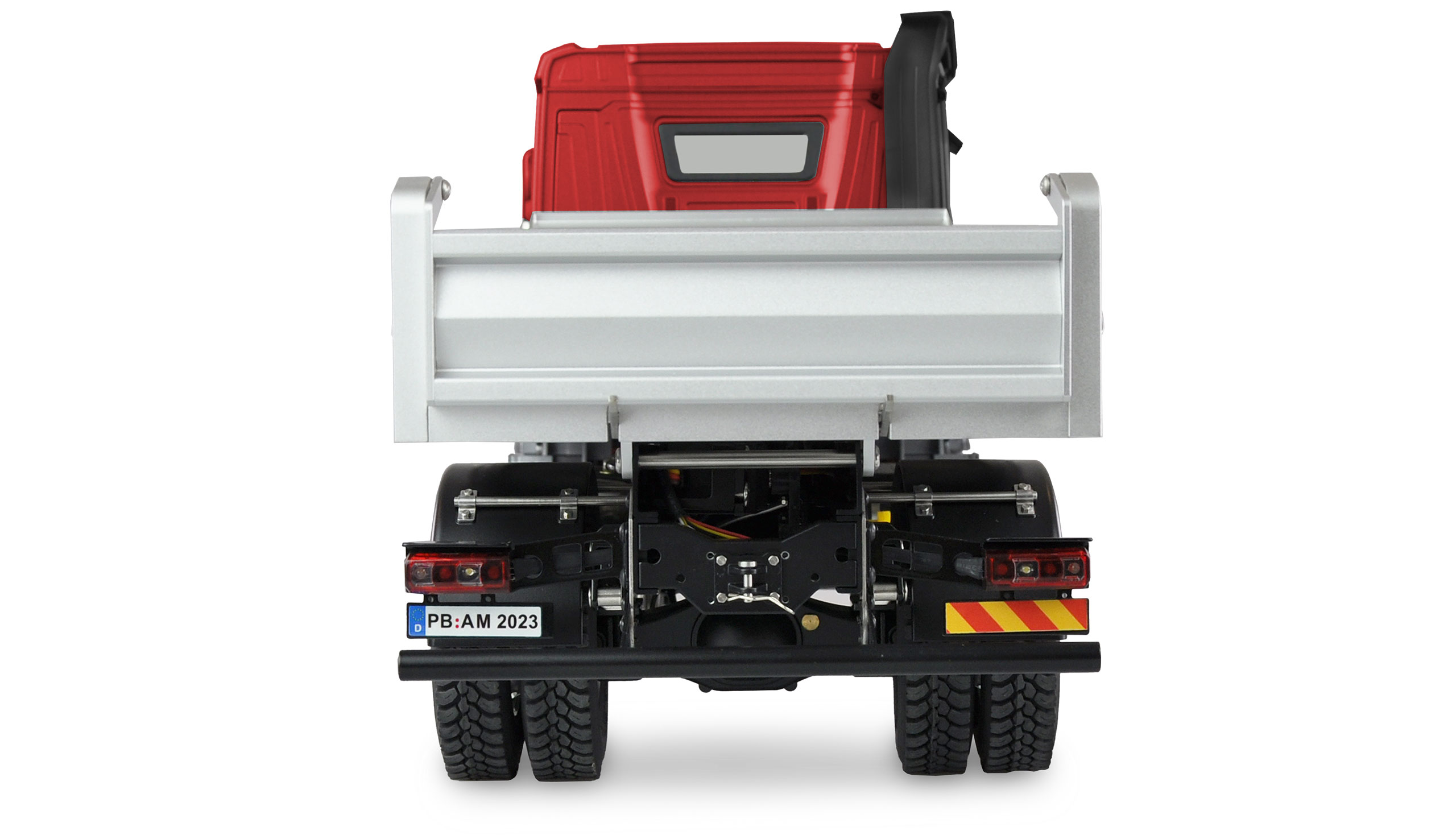 MERCEDES-BENZ AROCS HYDRAULICKÝ SKLÁPĚČ PRO 6X6 1:14 RTR ČERVENÝ