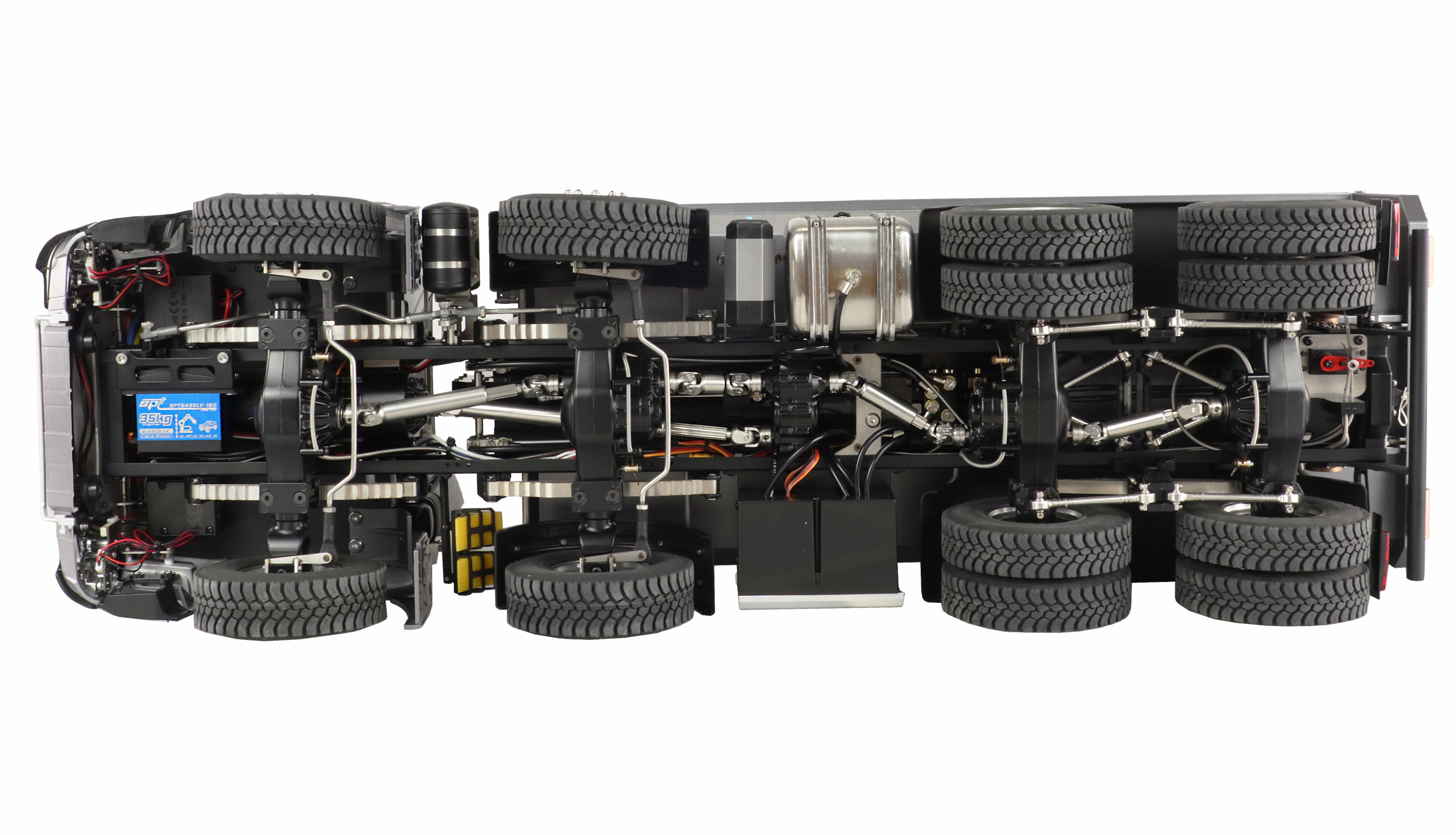 HYDRAULICKÝ SKLÁPĚČ KONTEJNER MERCEDES-BENZ AROCS PRO 8X8 1:14 RTR ŠEDÝ