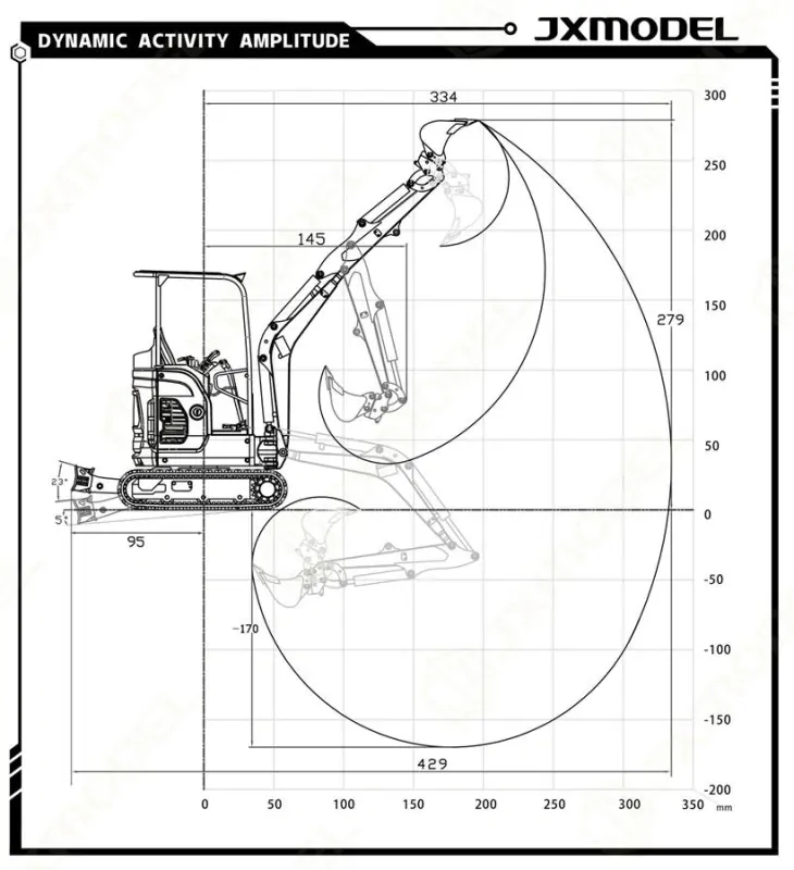 Minibagr JX hydraulický model E20 RTR