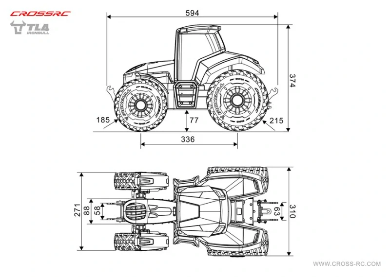 CROSS-​RC traktor "IRONBULL"  1:8, RTR