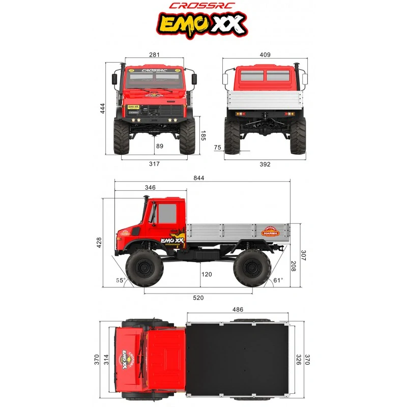 CROSS RC EMO XX Stegosaurus 1/6 RTR 775 Brushed