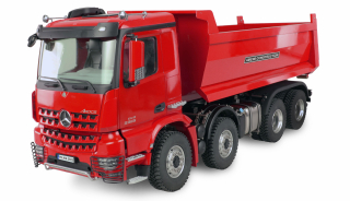 HYDRAULICKÝ SKLÁPĚČ MERCEDES-BENZ AROCS PRO 8X8 1:14 RTR ČERVENÝ
