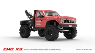 CROSS-RC Crawler EMO X3 2025, 4x4, 1:8, RTR, střídavý pohon, červený